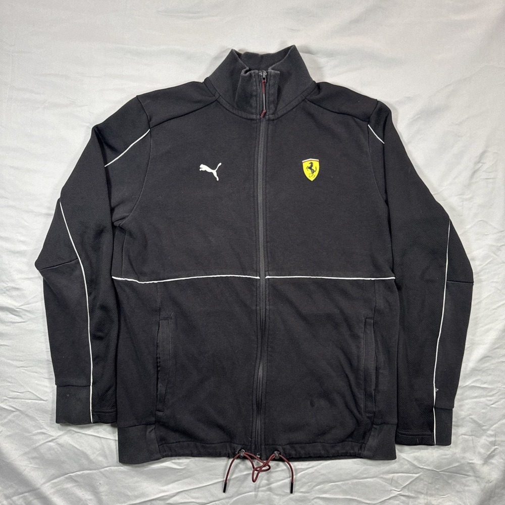 Puma Ferrari Race SDS Jacket Mens S Full Zip Black Activewear Official Product